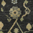 9' X 12' Black Gold And Blue Floral Washable Area Rug With UV Protection