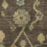 8' Brown Gold And Blue Floral Washable Round Rug With UV Protection