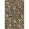 8' X 10' Brown Gold And Blue Floral Washable Area Rug With UV Protection