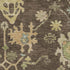 8' X 10' Brown Gold And Blue Floral Washable Area Rug With UV Protection