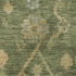 9' X 12' Fern Green Gold And Blue Floral Washable Area Rug With UV Protection