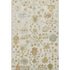 5' X 8' Ivory Gold And Blue Floral Washable Area Rug With UV Protection