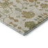 8' X 10' Ivory Gold And Blue Floral Washable Area Rug With UV Protection