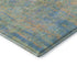 8' Teal Purple And Gold Abstract Washable Round Rug With UV Protection