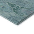 5' X 8' Blue Teal And Artichoke Green Floral Washable Area Rug With UV Protection