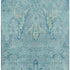 5' X 8' Blue Teal And Artichoke Green Floral Washable Area Rug With UV Protection