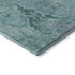 8' X 10' Blue Teal And Artichoke Green Floral Washable Area Rug With UV Protection