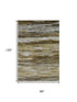 8' X 10' Brown Beige And Taupe Abstract Washable Area Rug With UV Protection