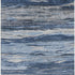 5' X 8' Blue Gray And Silver Abstract Washable Area Rug With UV Protection