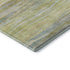 8' Sage Gray And Aqua Abstract Washable Round Rug With UV Protection