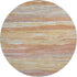 8' Salmon Gold And Gray Abstract Washable Round Rug With UV Protection
