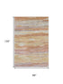 8' X 10' Salmon Gold And Gray Abstract Washable Area Rug With UV Protection
