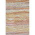 8' X 10' Salmon Gold And Gray Abstract Washable Area Rug With UV Protection