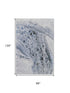 8' X 10' Blue Gray And Silver Abstract Washable Area Rug With UV Protection