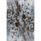 8' X 10' Chocolate Blue And Gray Abstract Washable Area Rug With UV Protection