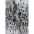 8' X 10' Chocolate Blue And Gray Abstract Washable Area Rug With UV Protection