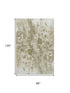 8' X 10' Khaki And Ivory Abstract Washable Area Rug With UV Protection