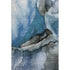 9' X 12' Blue Gray And Silver Abstract Washable Area Rug With UV Protection