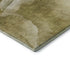 8' Wheat Gray And Beige Abstract Washable Round Rug With UV Protection