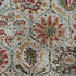 5' X 8' Rust Gray And Silver Floral Washable Area Rug With UV Protection