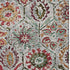 5' X 8' Rust Gray And Silver Floral Washable Area Rug With UV Protection