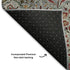 8' Rust Gray And Silver Floral Washable Round Rug With UV Protection
