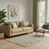 5' X 8' Pewter Gold And Gray Floral Washable Area Rug With UV Protection