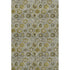 5' X 8' Pewter Gold And Gray Floral Washable Area Rug With UV Protection