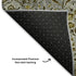 8' Pewter Gold And Gray Floral Washable Round Rug With UV Protection