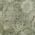 8' Artichoke Green And Fern Green Floral Washable Round Rug With UV Protection