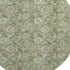 8' Artichoke Green And Fern Green Floral Washable Round Rug With UV Protection
