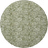 8' Artichoke Green And Fern Green Floral Washable Round Rug With UV Protection