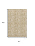 5' X 8' Beige And Tan Floral Washable Area Rug With UV Protection