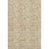 5' X 8' Beige And Tan Floral Washable Area Rug With UV Protection