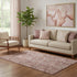 5' X 8' Blush And Pink Floral Washable Area Rug With UV Protection