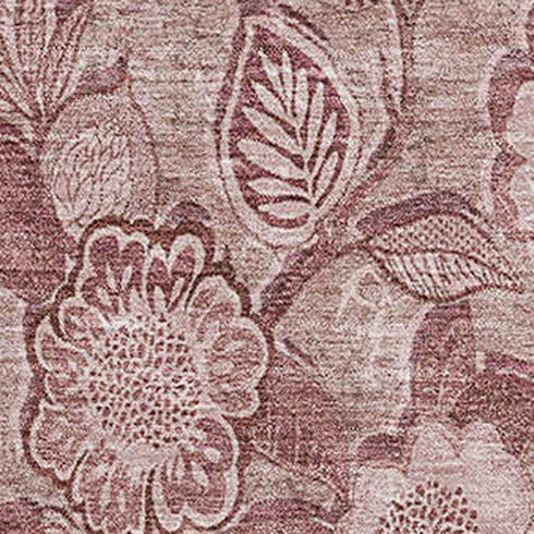 5' X 8' Blush And Pink Floral Washable Area Rug With UV Protection