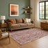 9' X 12' Blush And Pink Floral Washable Area Rug With UV Protection