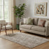 5' X 8' Brown And Taupe Floral Washable Area Rug With UV Protection