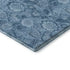 5' X 8' Blue And Sky Blue Floral Washable Area Rug With UV Protection