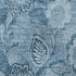 5' X 8' Blue And Sky Blue Floral Washable Area Rug With UV Protection