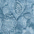 5' X 8' Blue And Sky Blue Floral Washable Area Rug With UV Protection