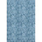 8' X 10' Blue And Sky Blue Floral Washable Area Rug With UV Protection