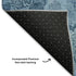 8' X 10' Blue And Sky Blue Floral Washable Area Rug With UV Protection