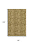 8' X 10' Coffee And Beige Floral Washable Area Rug With UV Protection