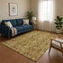 9' X 12' Coffee And Beige Floral Washable Area Rug With UV Protection