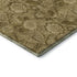 9' X 12' Coffee And Beige Floral Washable Area Rug With UV Protection