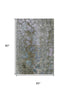 5' X 8' Brown Blue And Gray Abstract Washable Area Rug With UV Protection