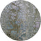 8' Brown Blue And Gray Abstract Washable Round Rug With UV Protection