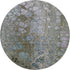 8' Brown Blue And Gray Abstract Washable Round Rug With UV Protection