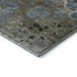 8' Brown Blue And Gray Abstract Washable Round Rug With UV Protection